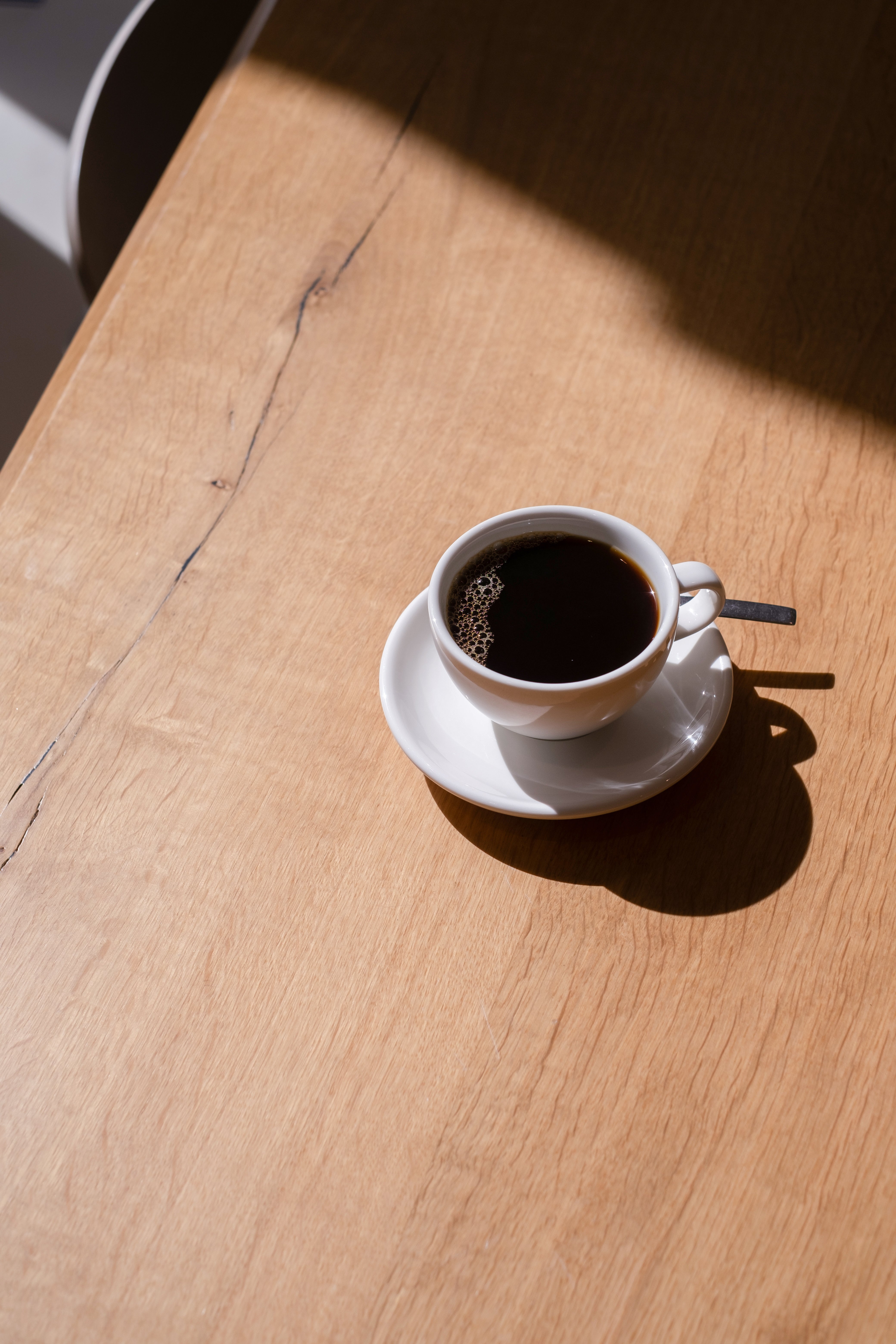 Filter Coffee on Dark Wood Table